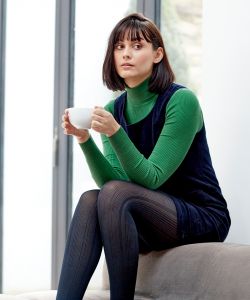 Aristoc Rib Opaque Tights Black Black